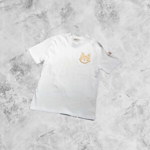 White Moncler gold Logo T-Shirt