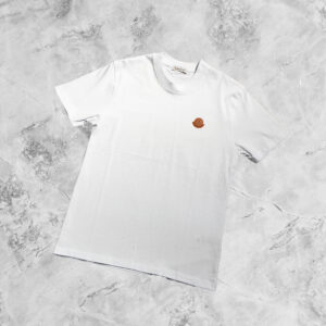 White moncler red logo t-shirt