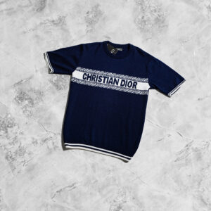 Christian Dior Blue t-shirt White strip