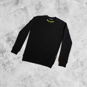 Palm Angels Black Text Crew Neck