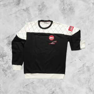 GIVENCHY LONG SLEEVE TOP WITH EMBROIDERED LOGO ON BLACK & WHITE