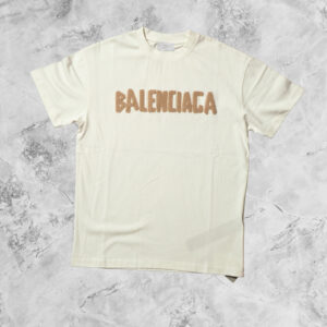 BALENCIAGA SHORT SLEEVE T-SHIRT WITH FRONT LOGO