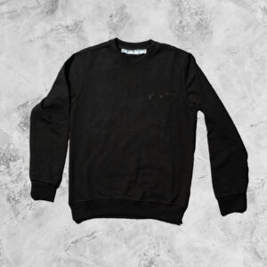 OFF WHITE LONG SLEEVE TOP IN BLACK