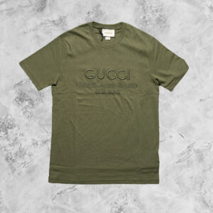 GUCCI SHORT SLEEVE T-SHIRT IN OLIVE GREEN