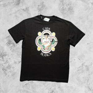 CASA BLANCA SHORT SLEEVE T-SHIRT BLACK