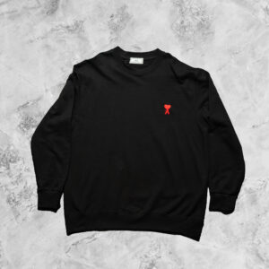 AMI LONG SLEEVE TOP BLACK