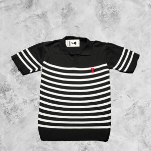 AMI STRIPED T-SHIRT BLACK & WHITE